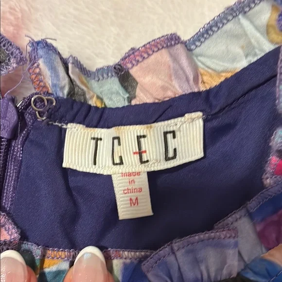 TCEC Colorful Abstract Blouse - Picture 2 of 3